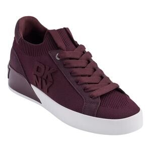 DKNY Women's Mallory Lace Up Sneakers Wine Size 7 1/2